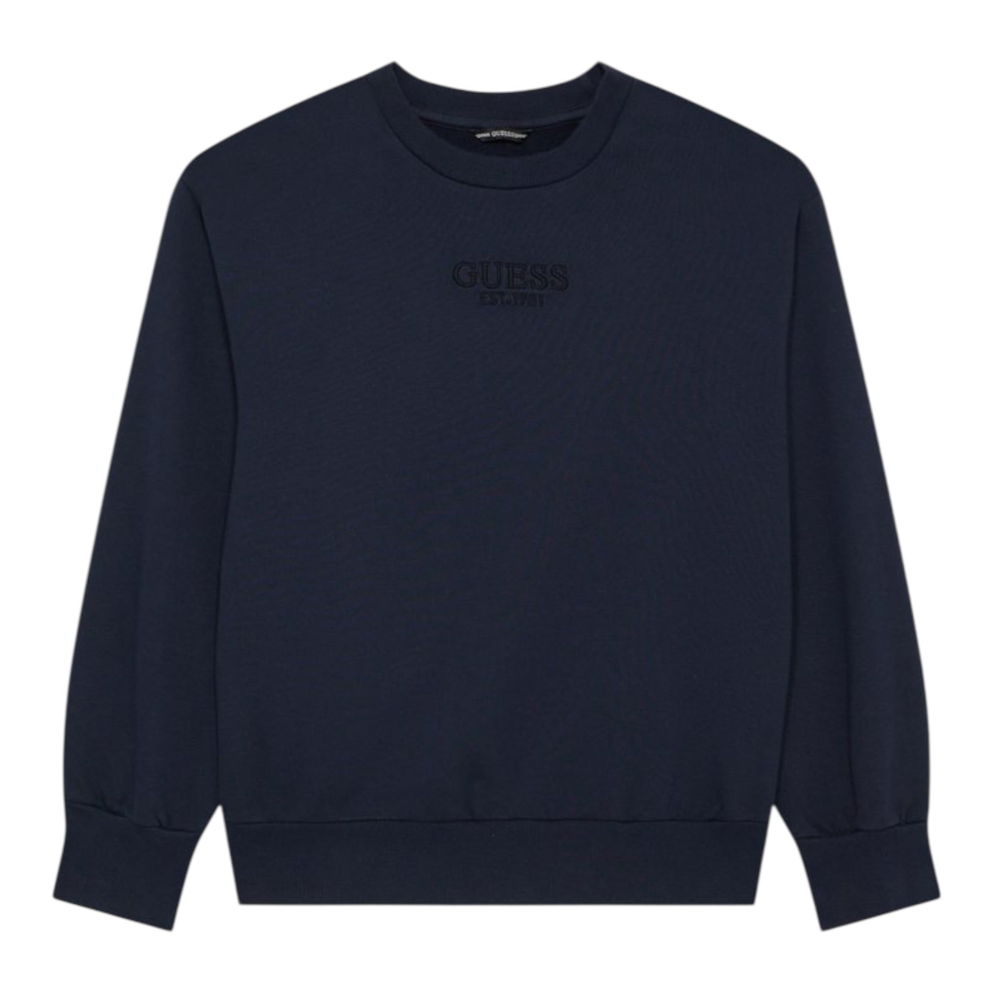 Guess Felpa Chiusa con Cappuccio tinta unita Blu per Bambino L5YQ25KAV34XX BLU GUESS 