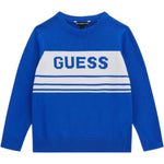 Guess Maglia tinta unita con Stampa Cobalto per Bambino L5YR01Z0140 COBALTO GUESS 