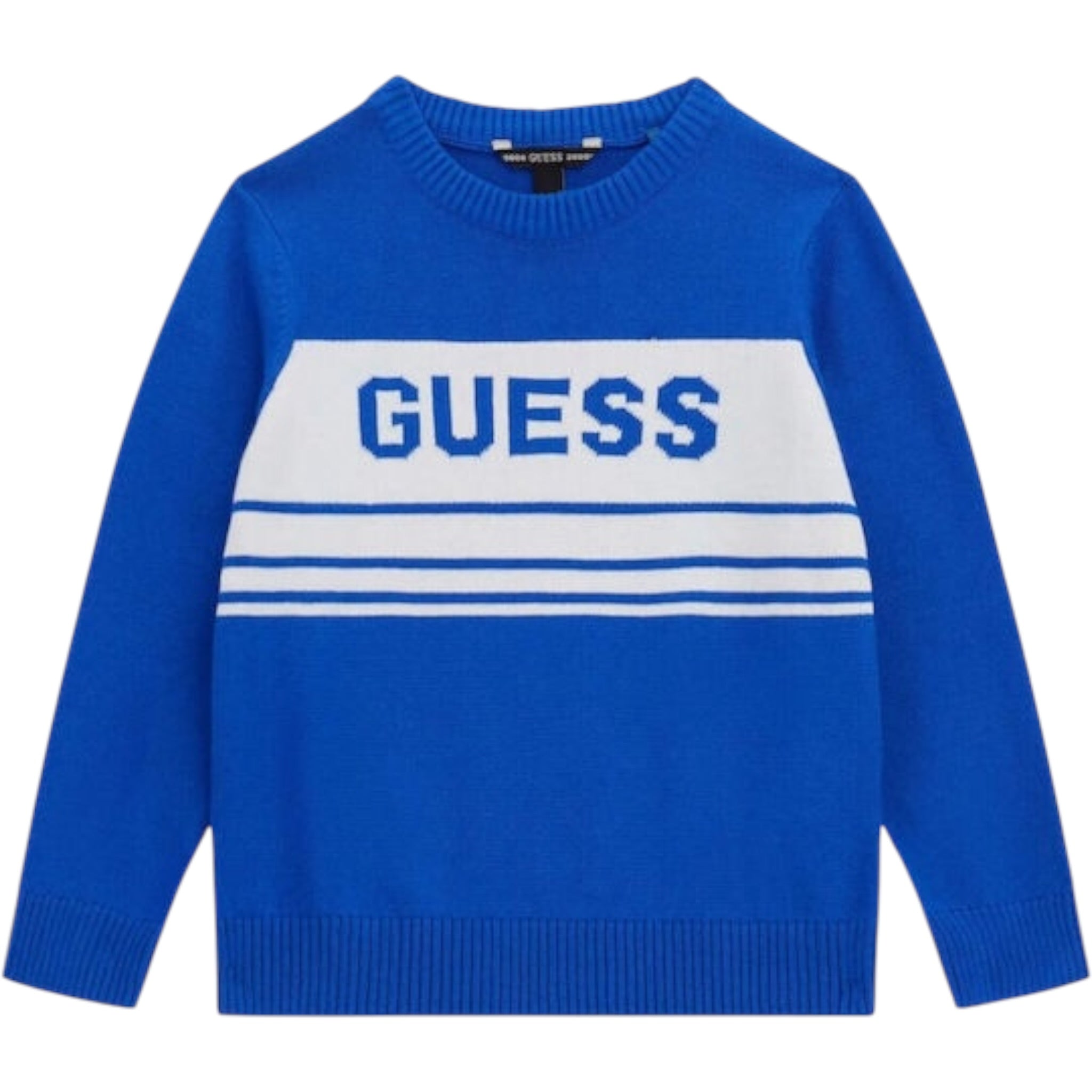 Guess Maglia tinta unita con Stampa Cobalto per Bambino L5YR01Z0140 COBALTO GUESS 