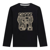 Guess Shirt tinta unita con Stampa Nero per Bambina L6RI00K8HM4 NERO GUESS 