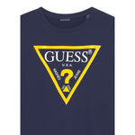 Guess Felpa tinta unita con Logo Blu per Bambino L73Q09KAUG0 BLU GUESS 