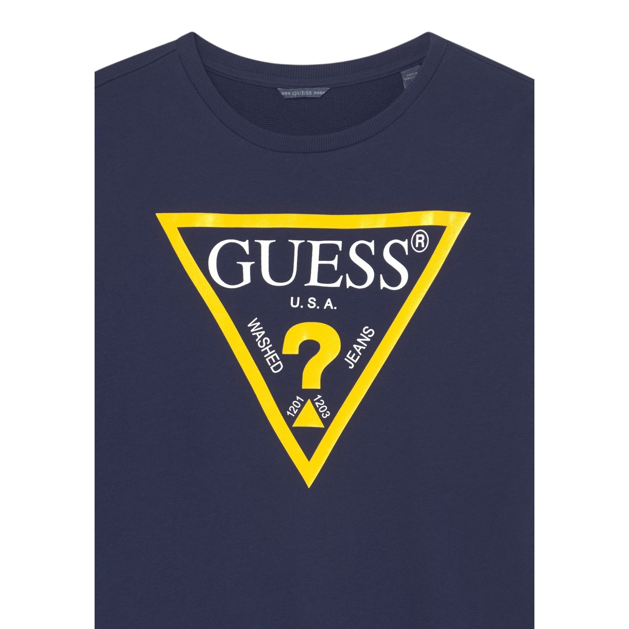 Guess Felpa tinta unita con Logo Blu per Bambino L73Q09KAUG0 BLU GUESS 