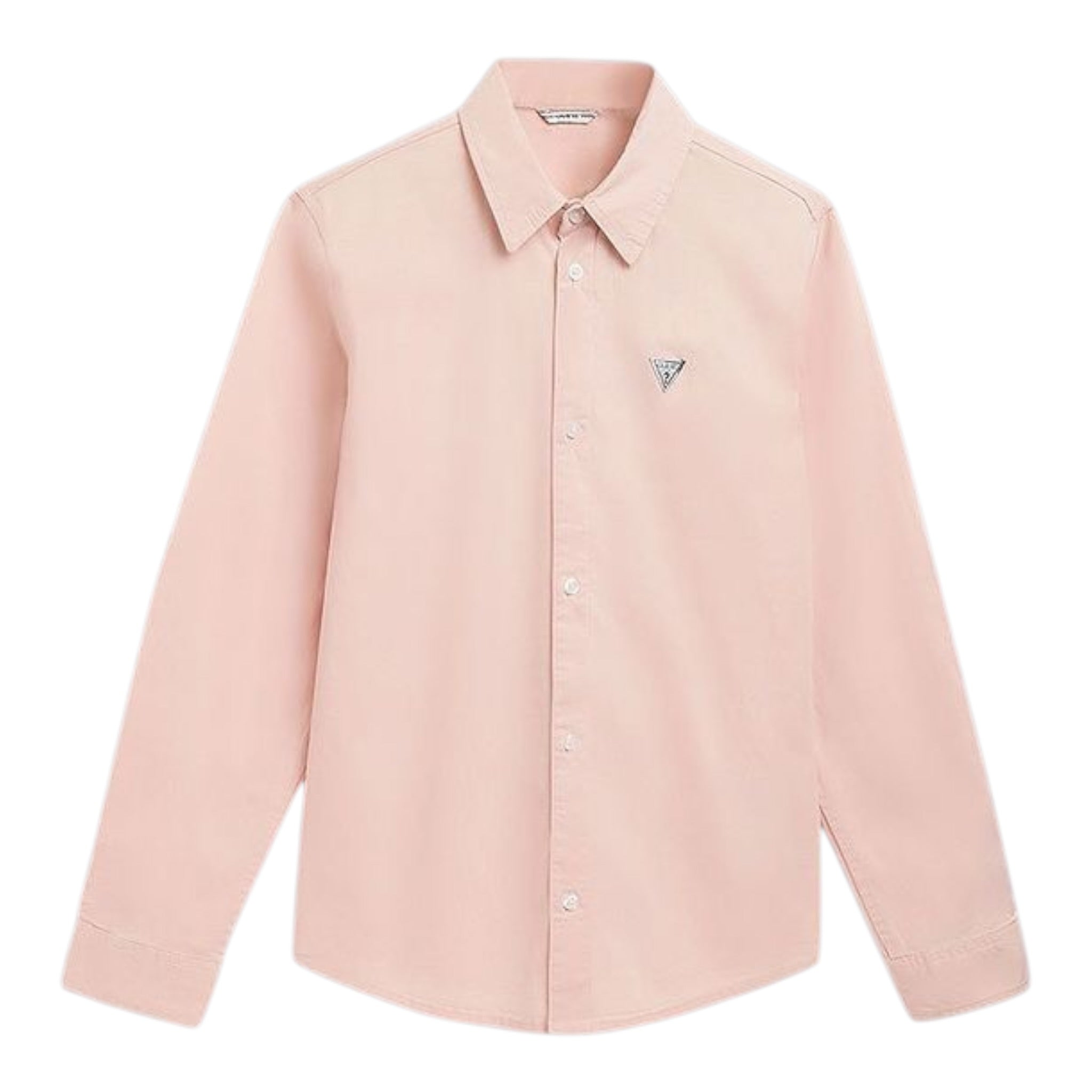 Guess Camicia tinta unita con Logo Rosa per Bambino L81H14WE5W0 ROSA GUESS 