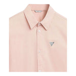 Guess Camicia tinta unita con Logo Rosa per Bambino L81H14WE5W0 ROSA GUESS 