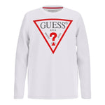 Guess Shirt tinta unita con Stampa Bianco per Bambino L84I29K8HM0 BIANCO GUESS 