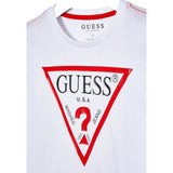 Guess Shirt tinta unita con Stampa Bianco per Bambino L84I29K8HM0 BIANCO GUESS 