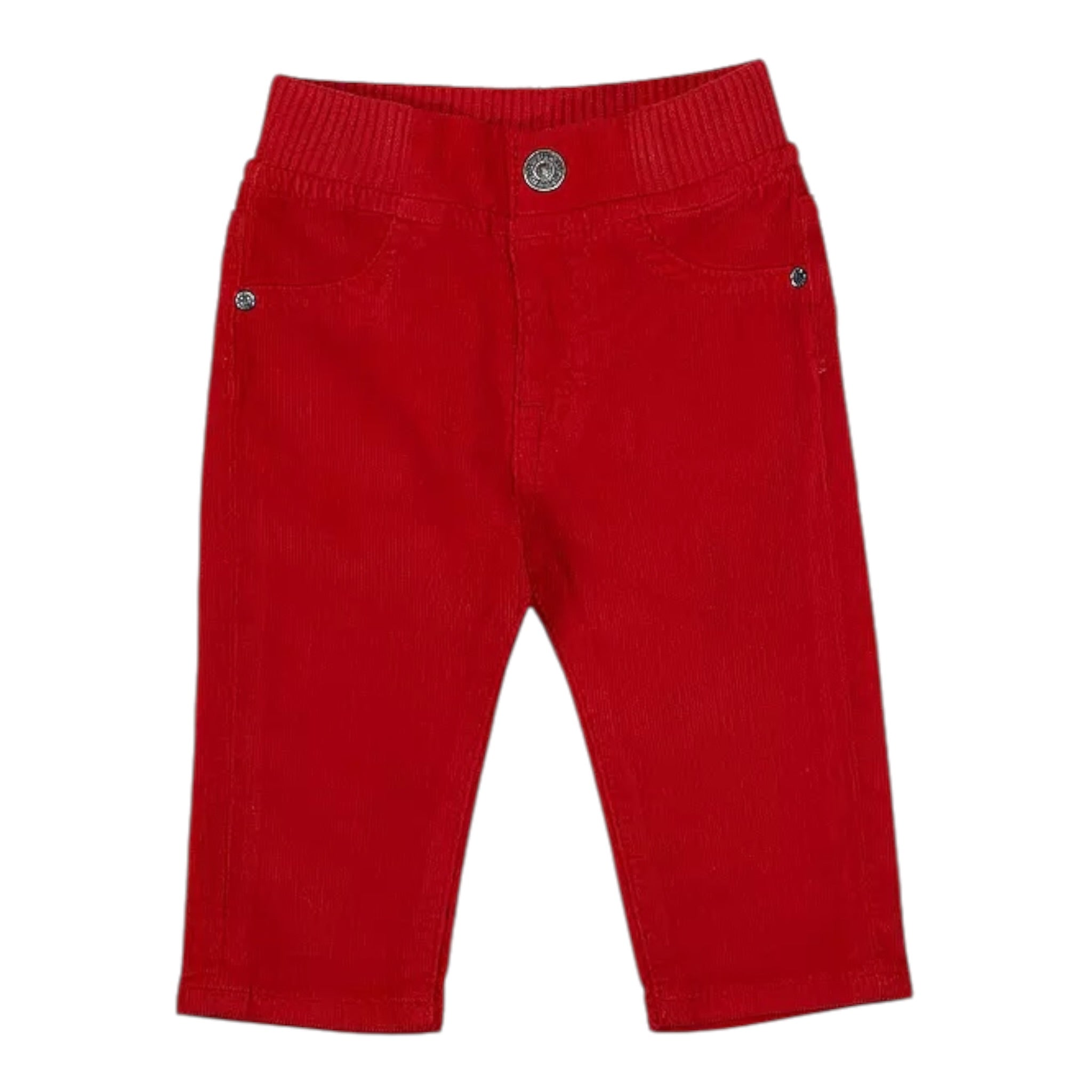 Guess Pantalone tinta unita con Elastico In Vita Rosso per Bambino N3BB04WFPPA ROSSO GUESS 