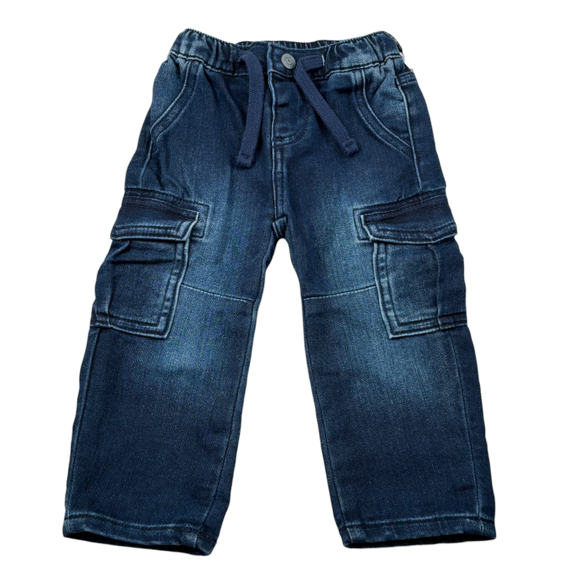 Guess Jeans tinta unita con Elastico In Vita Blu per Neonato N5BA01D5FQ00N BLU GUESS 