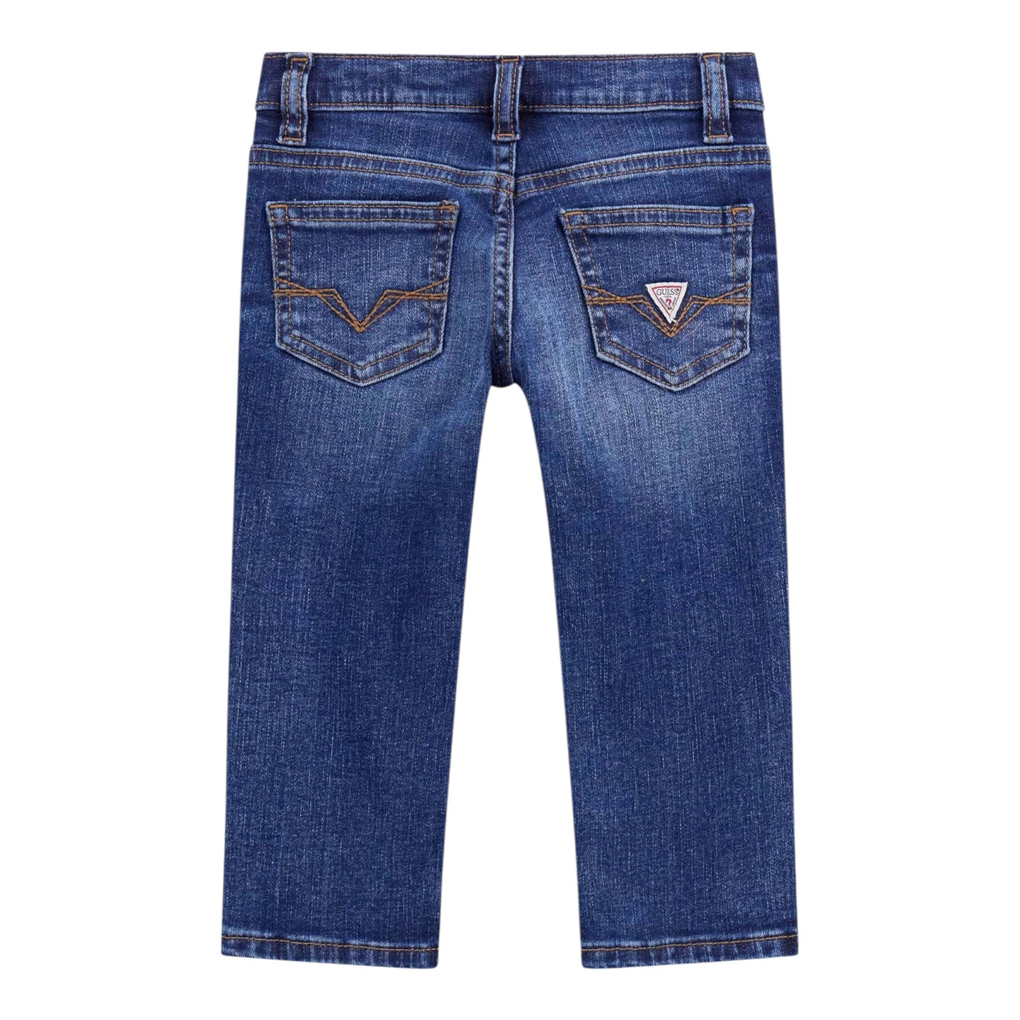 Guess Jeans tinta unita con Girovita Regolabile Blu per Neonato N5BA02D46T0 BLU GUESS 