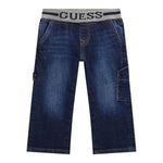 Guess Jeans tinta unita con Elastico In Vita Blu per Bambino N5BA07D46T0 BLU GUESS 