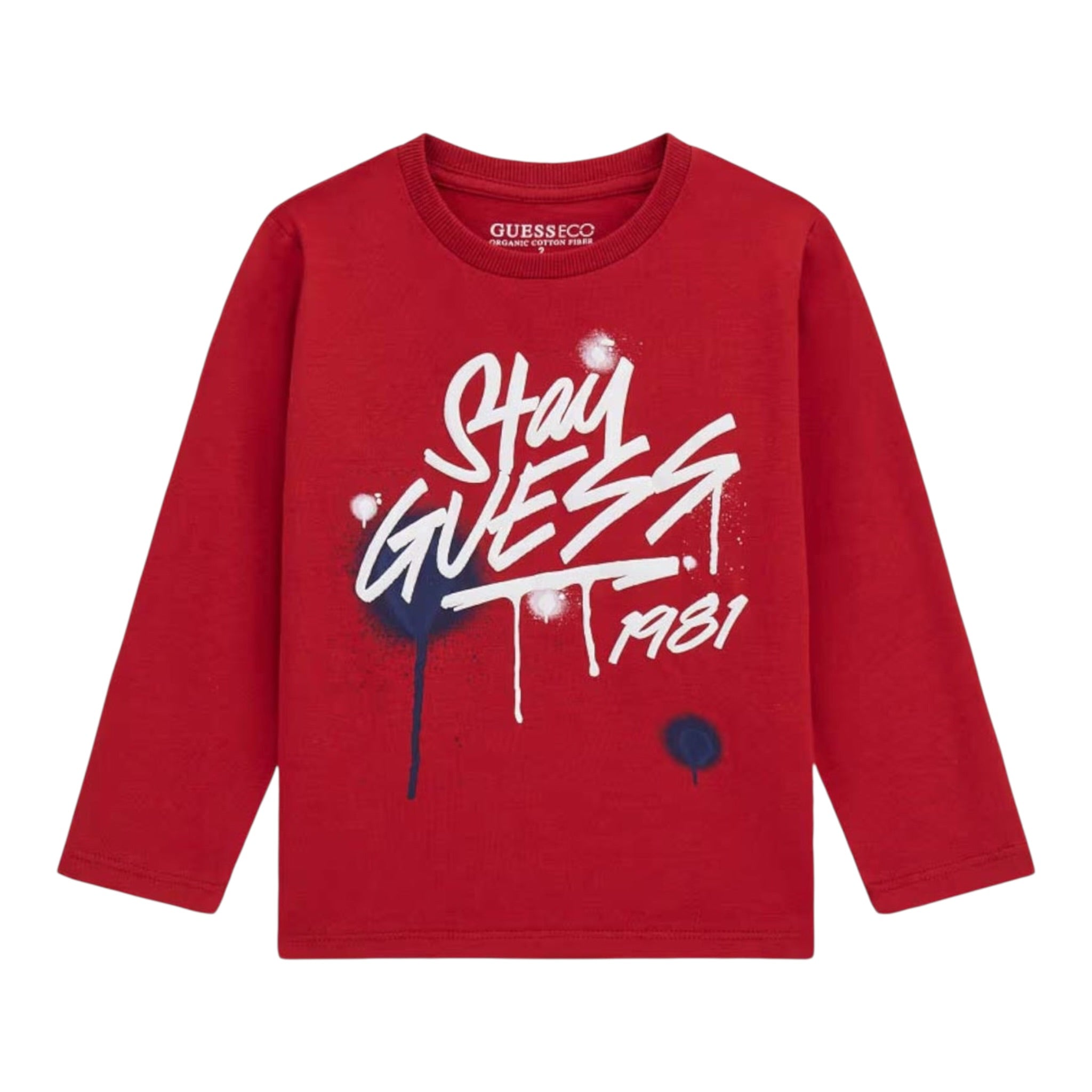Guess Shirt tinta unita con Stampa Rosso per Neonato N5BI02I3Z14XX ROSSO GUESS 