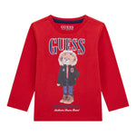 Guess Shirt tinta unita Girocollo con Stampa Rosso per Neonato N5BI04I3Z14 ROSSO GUESS 