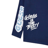 Guess Shirt tinta unita con Stampa Blu per Neonato N5BI05I3Z14 BLU GUESS 
