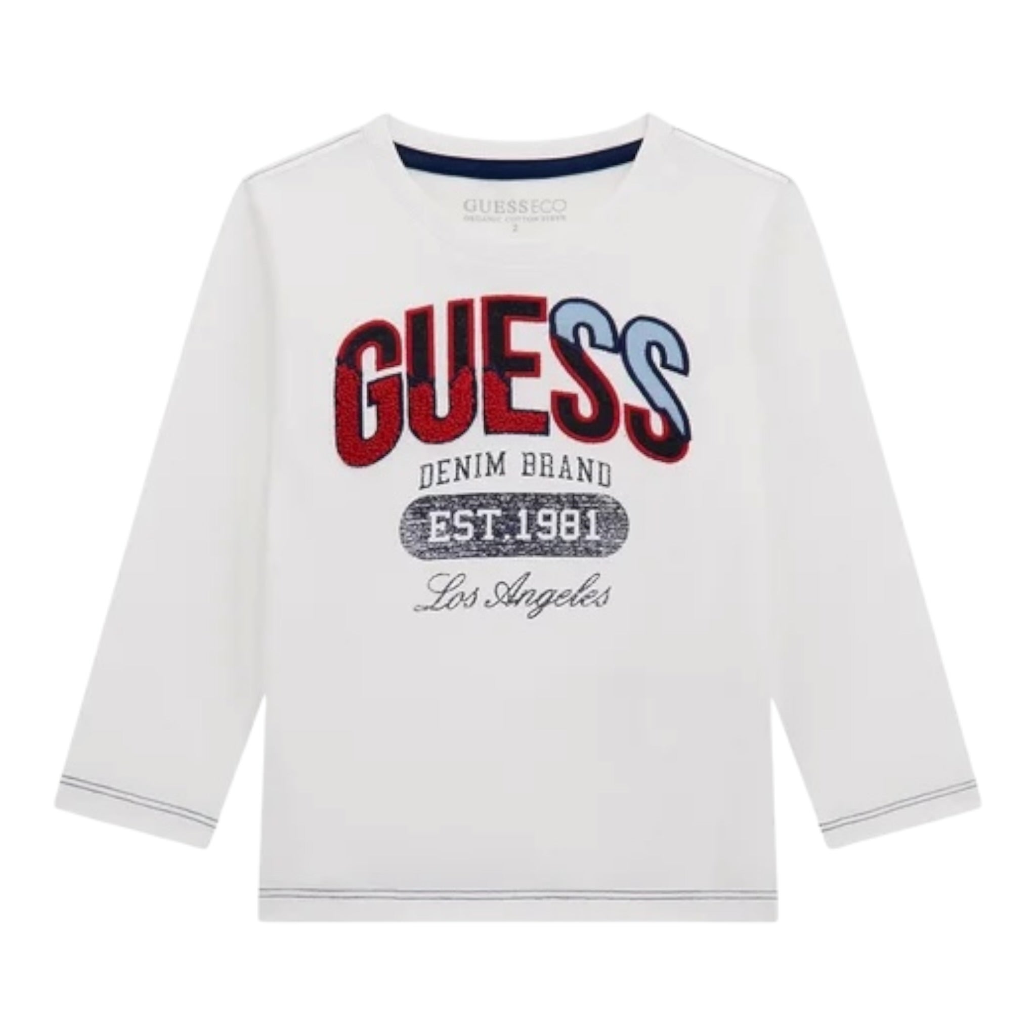 Guess Shirt tinta unita con Logo Bianco per Neonato N5BI06I3Z14 BIANCO GUESS 