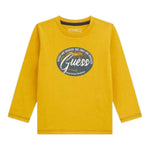 Guess Shirt tinta unita Girocollo con Stampa Giallo per Neonato N5BI11I3Z14 GIALLO GUESS 