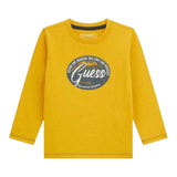 Guess Shirt tinta unita Girocollo con Stampa Giallo per Neonato N5BI11I3Z14 GIALLO GUESS 