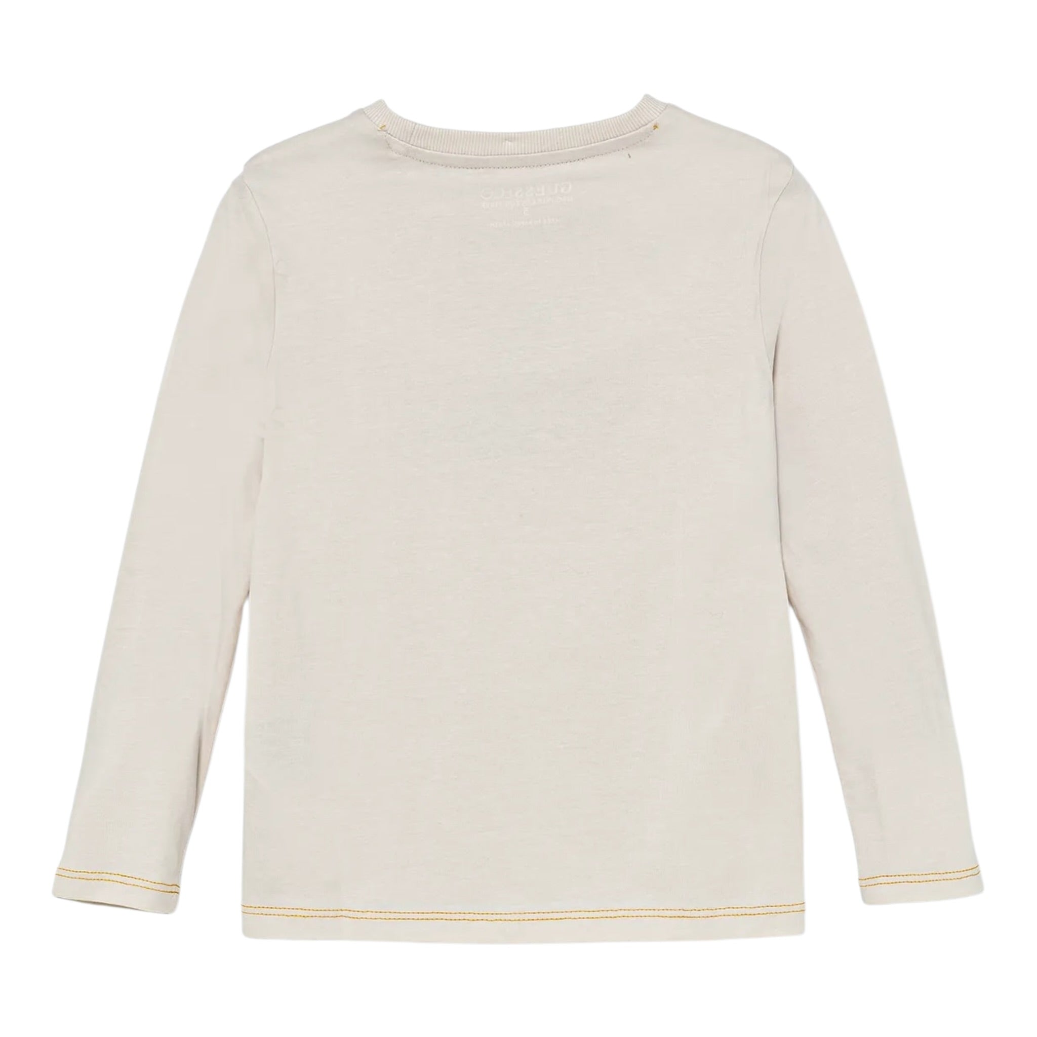 Guess Shirt tinta unita Girocollo con Stampa Beige per Neonato N5BI11I3Z14X BEIGE GUESS 