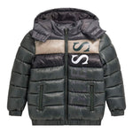 Guess Giubbino tinta unita con Cappuccio Verde per Bambino N5BL09WEGY0 VERDE GUESS 