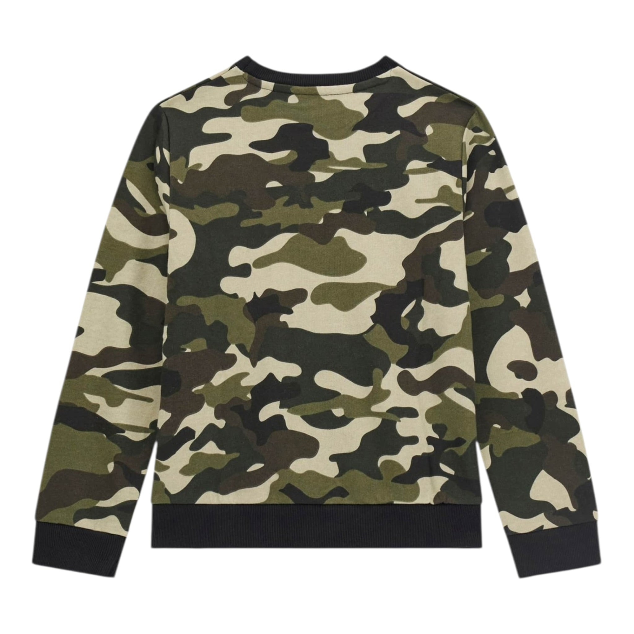 Guess Felpa tinta unita con Fantasia Militare Verde per Bambino N5BQ05KAD74 VERDE GUESS 