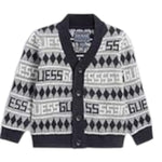 Guess Cardigan tinta unita Logato Blu per Bambino N5RBR06Z2BB0 BLU GUESS 
