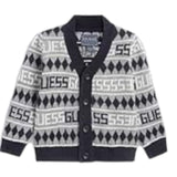 Guess Cardigan tinta unita Logato Blu per Bambino N5RBR06Z2BB0 BLU GUESS 
