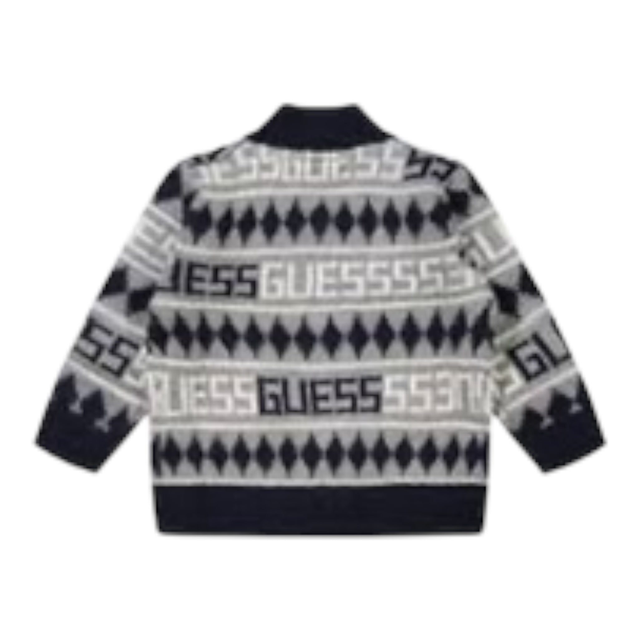 Guess Cardigan tinta unita Logato Blu per Bambino N5RBR06Z2BB0 BLU GUESS 
