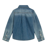 Guess Camicia In Denim tinta unita Azzurro per Neonato N5RH05D5K80 AZZURRO GUESS 