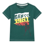 Guess T-Shirt tinta unita con Stampa Verde per Bambino N5RI02K8HM4 VERDE GUESS 