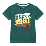 Guess T-Shirt tinta unita con Stampa Verde per Bambino N5RI02K8HM4 VERDE GUESS 