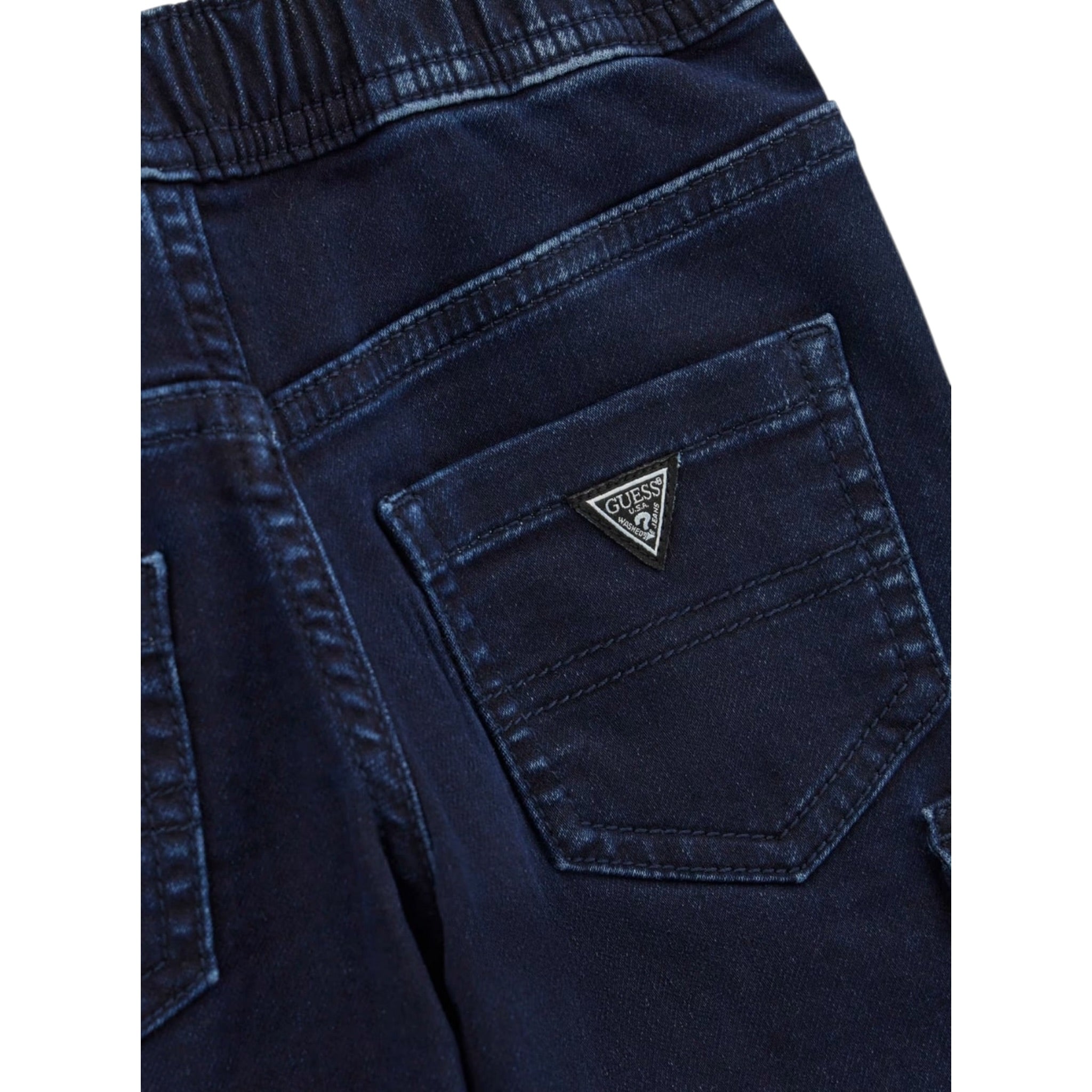 Guess Jeans tinta unita con Elastico In Vita Blu per Bambino N5YA03KCY70 BLU GUESS 