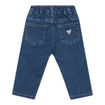 Guess Jeans tinta unita con Stampa Azzurro per Bambino N5YA04D4CA0 AZZURRO GUESS 