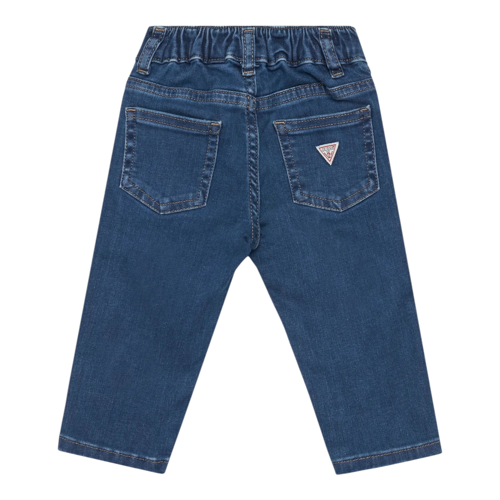 Guess Jeans tinta unita con Stampa Azzurro per Bambino N5YA04D4CA0 AZZURRO GUESS 