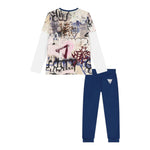 Guess Completo 2Pz Shirt-Pantalone Blu per Bambino N5YG00K8HM4X BLU GUESS 