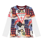 Guess Completo 2Pz Shirt-Pantalone Bordeaux per Bambino N5YG00K8HM4XX BORDEAUX GUESS 