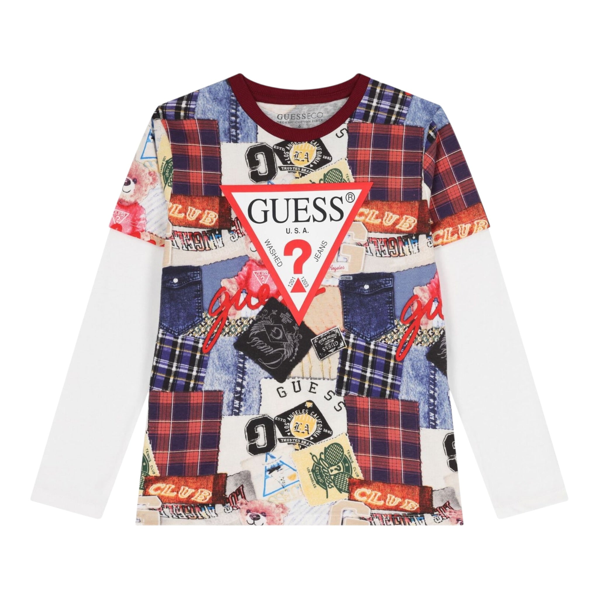 Guess Completo 2Pz Shirt-Pantalone Bordeaux per Bambino N5YG00K8HM4XX BORDEAUX GUESS 