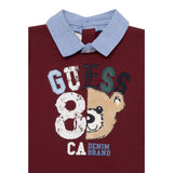 Guess Completo 2 Pezzi Felpa-Jeans Bordeaux per Bambino N5YG13KAX74 BORDEAUX GUESS 