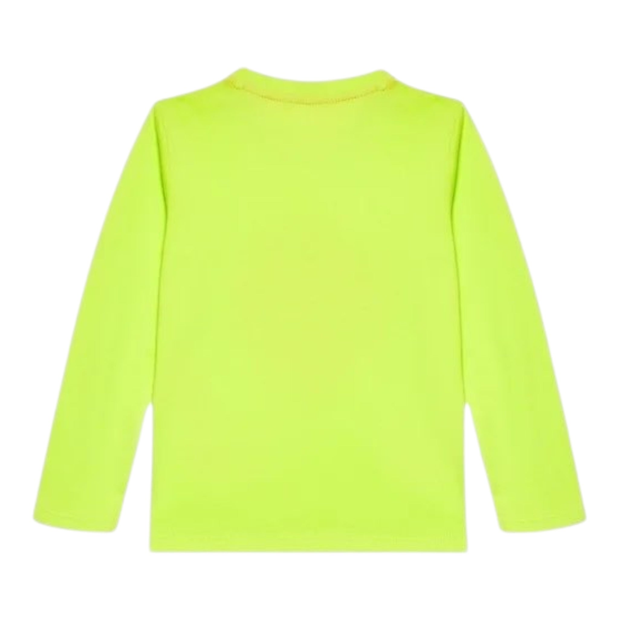 Guess Shirt tinta unita Girocollo con Stampa Verde Acido per Neonato N5YI03K8HM4 VERDE ACIDO GUESS 