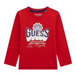 Guess Shirt tinta unita con Stampa Rosso per Neonato N5YI13K8HM0X ROSSO GUESS 