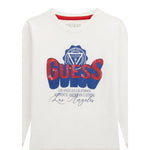 Guess Shirt tinta unita con Stampa Bianco per Bambino N5YI13K8HM0XX BIANCO GUESS 