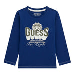 Guess Shirt tinta unita con Stampa Blu per Neonato N5YI13K8HM0XXN BLU GUESS 