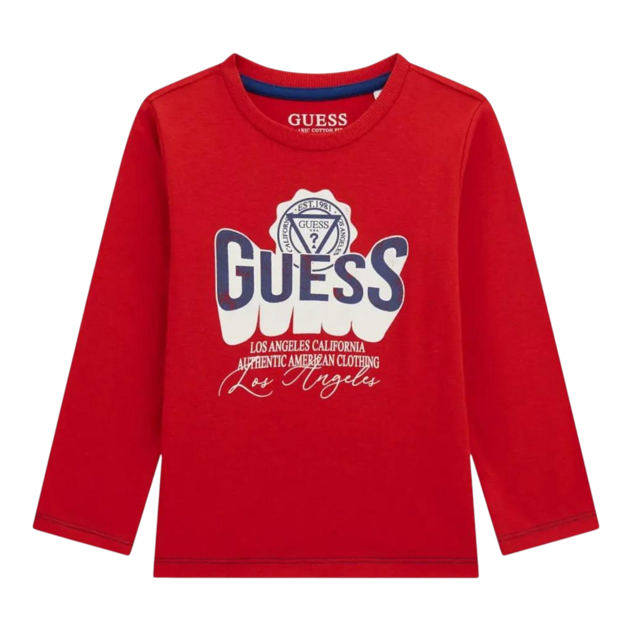 Guess Shirt tinta unita con Stampa Rosso per Bambino N5YI13K8HM0XX ROSSO GUESS 