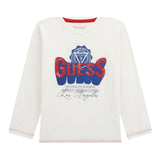 Guess Shirt tinta unita con Stampa Bianco per Neonato N5YI13K8HM0XXXX BIANCO GUESS 