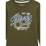 Guess Shirt tinta unita con Stampa Verde per Neonato N5YI15K8HM4 VERDE GUESS 