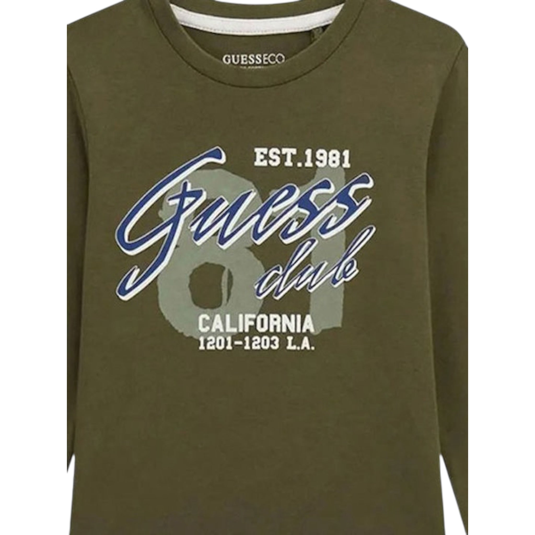 Guess Shirt tinta unita con Stampa Verde per Neonato N5YI15K8HM4 VERDE GUESS 
