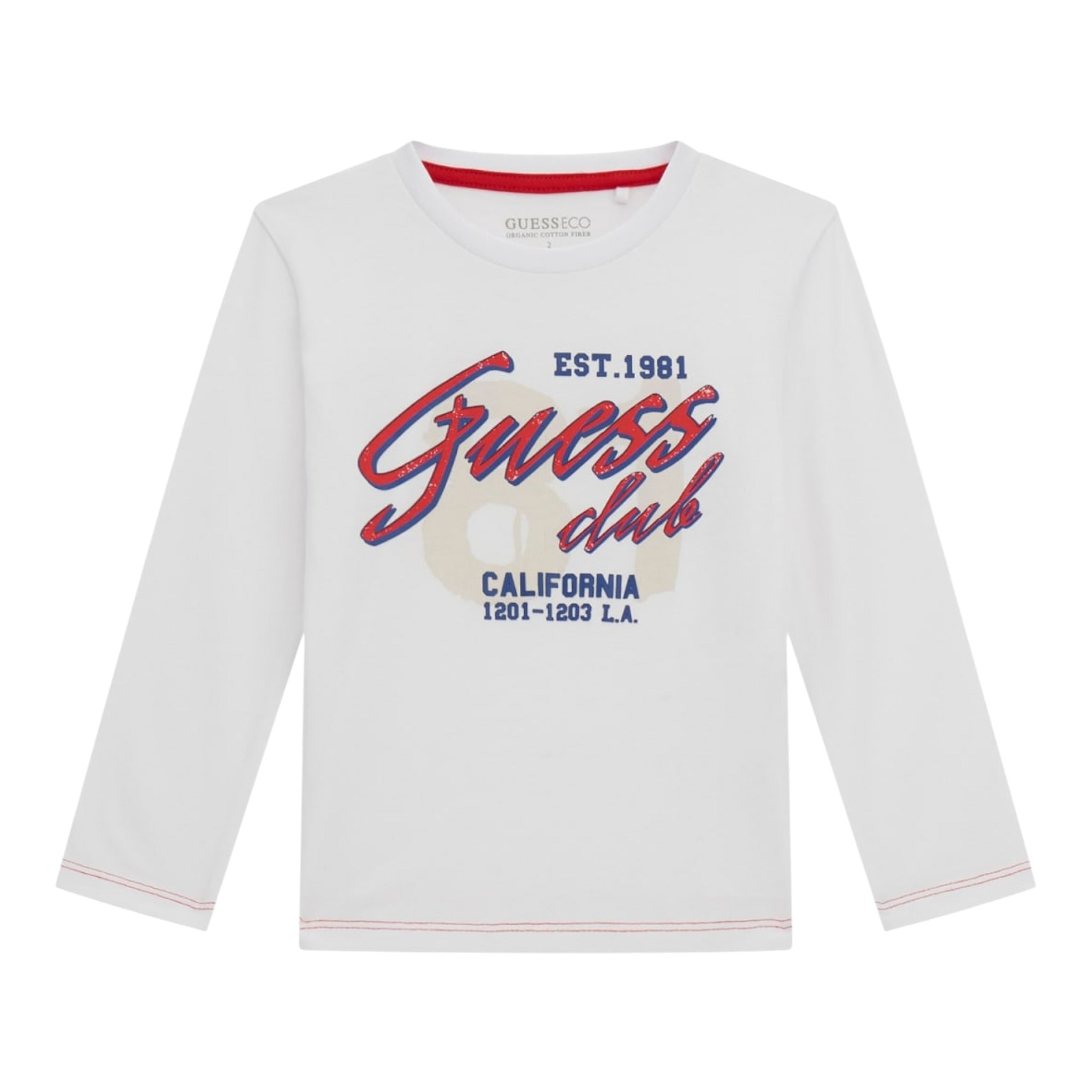 Guess Shirt tinta unita con Stampa Bianco per Bambino N5YI15K8HM4X BIANCO GUESS 