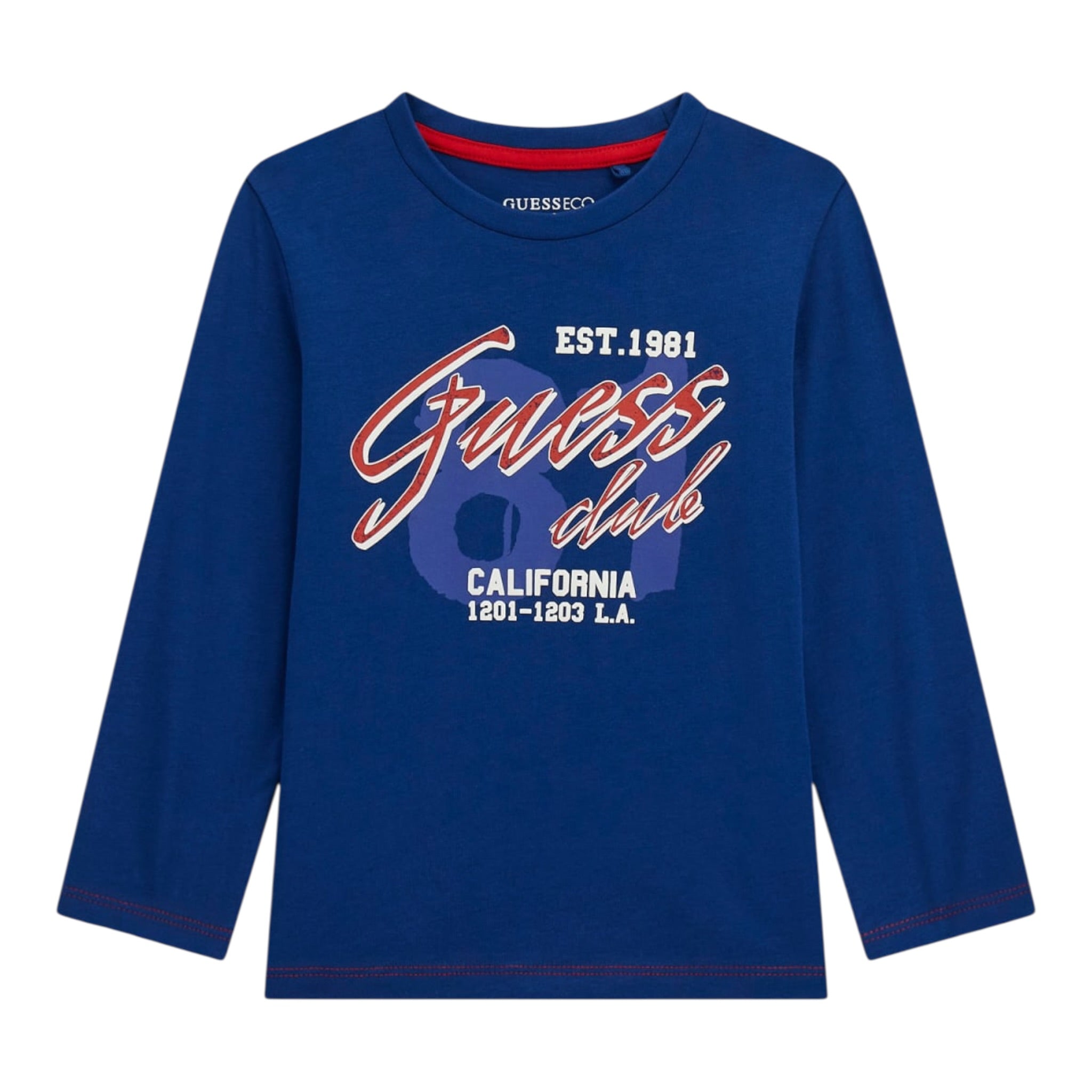 Guess Shirt tinta unita con Stampa Blu per Neonato N5YI15K8HM4XN BLU GUESS 