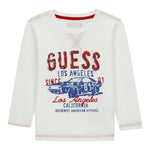 Guess Shirt tinta unita con Stampa Bianco per Neonato N5YI18K8HM0 BIANCO GUESS 