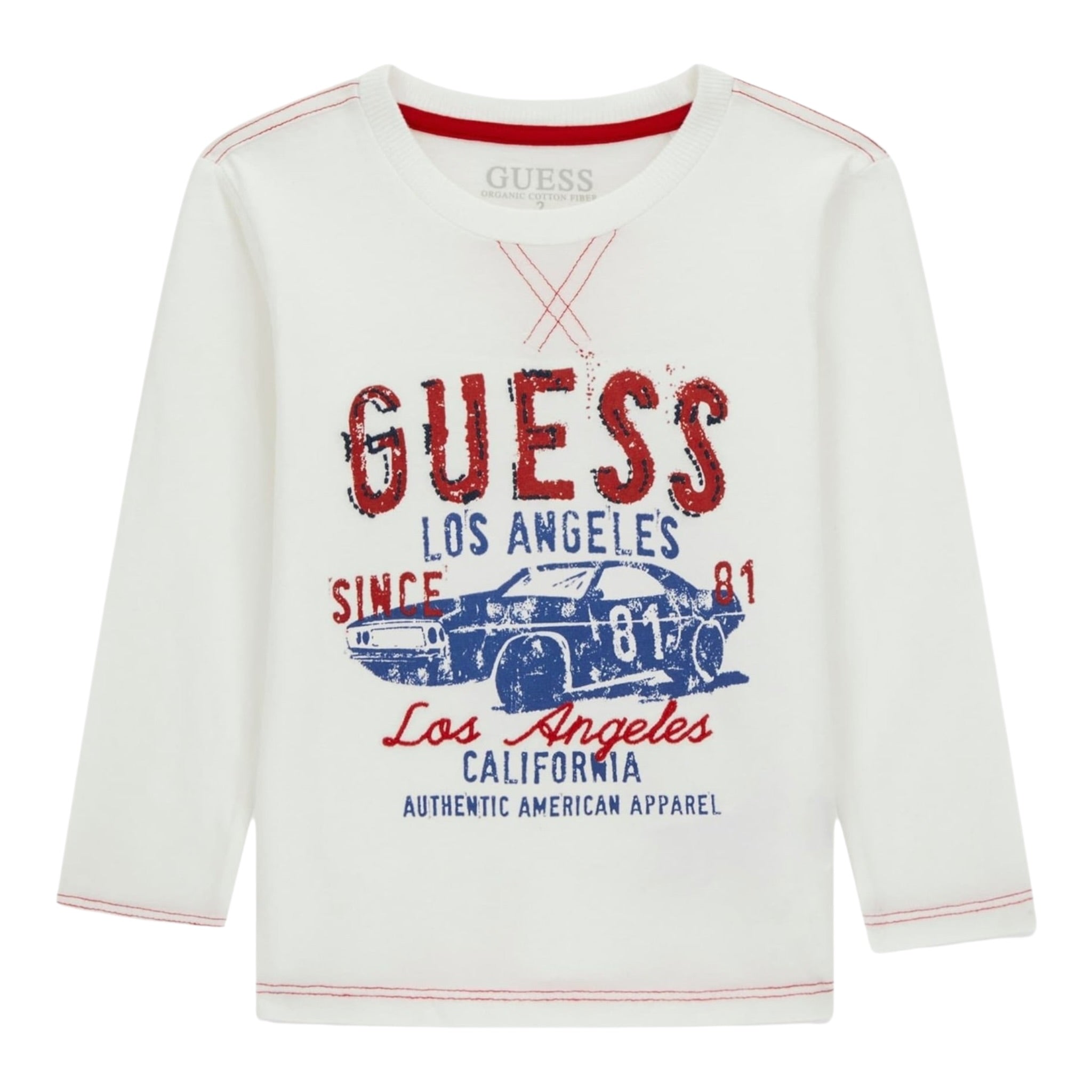 Guess Shirt tinta unita con Stampa Bianco per Neonato N5YI18K8HM0 BIANCO GUESS 
