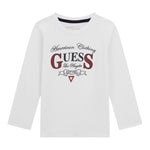 Guess Shirt tinta unita con Stampa Bianco per Neonato N5YI21K8HM4X BIANCO GUESS 