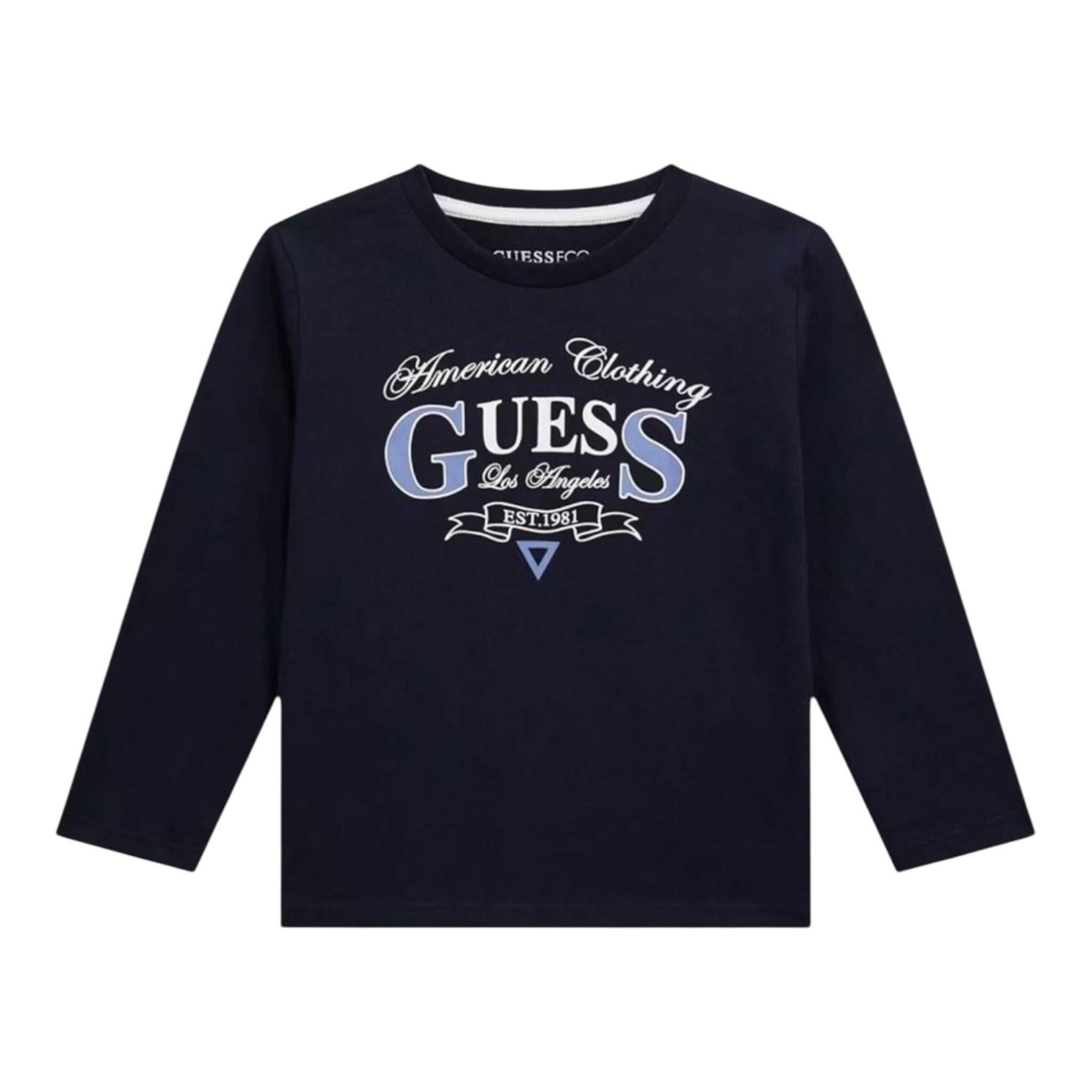 Guess Shirt tinta unita con Stampa Blu per Neonato N5YI21K8HM4XX BLU GUESS 